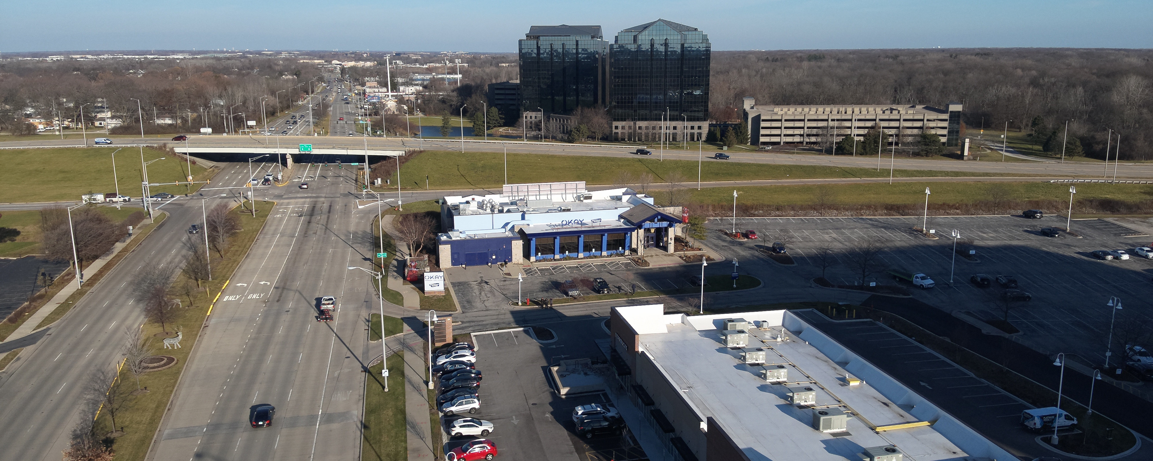 wheeling aerial shot