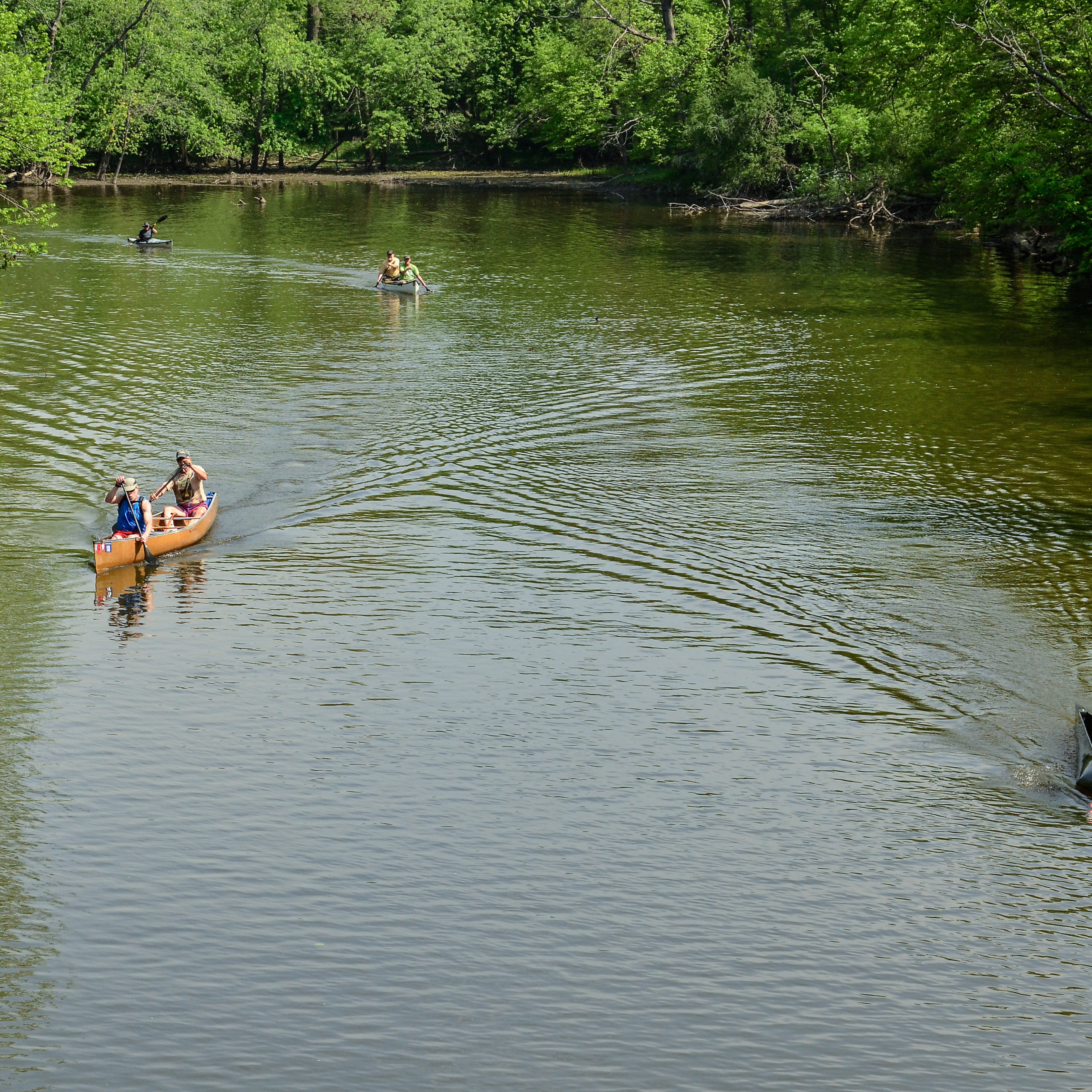 canoeing on the river